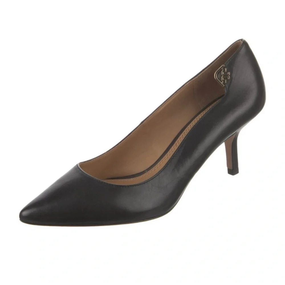 Tory Burch Black Leather Pumps - Picture 2 of 11